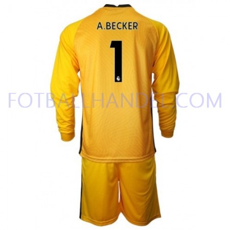 Barn Fotballdrakter Keeper Liverpool Alisson Becker 1 Borte 2020-21 Langermet